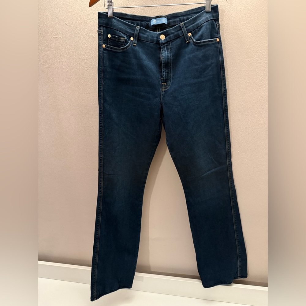 7 For All Mankind Dark Blue Straight Jeans
